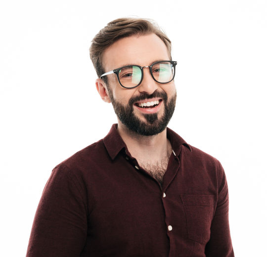 man with glasses